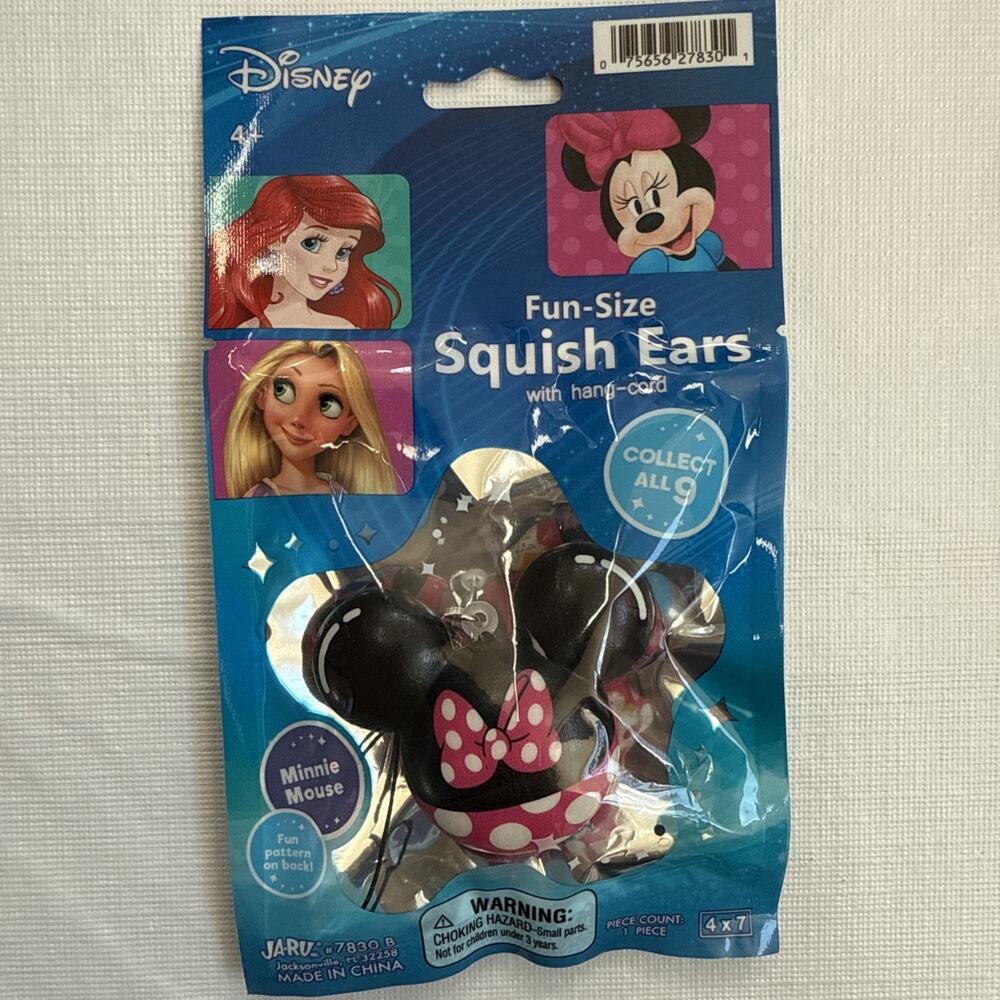 Disney Squish Ears Minnie Mouse NEW Stress Toy Backpack Pull Great Gift Fun Size